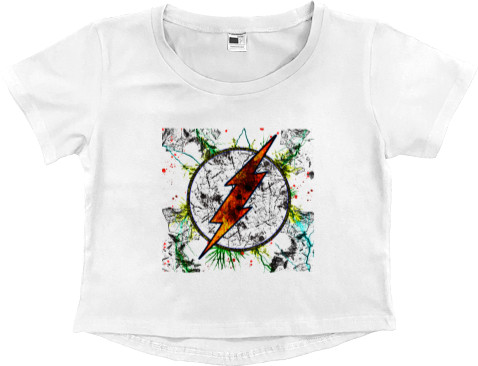 Women's Cropped Premium T-Shirt - The Flash 3 - Mfest