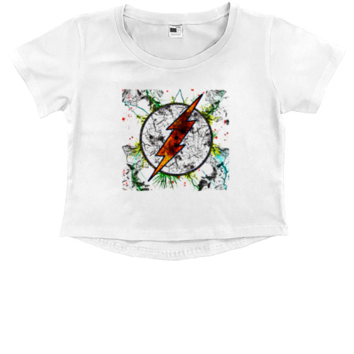 Kids' Premium Cropped T-Shirt - The Flash 3 - Mfest