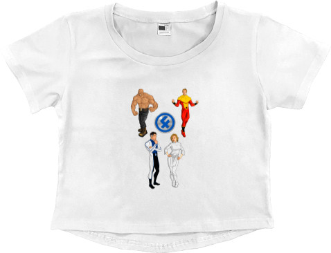 Women's Cropped Premium T-Shirt - Fantastic 4 (4) - Mfest