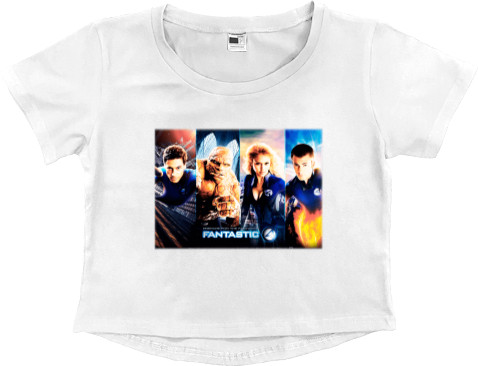 Women's Cropped Premium T-Shirt - Fantastic 4 (1) - Mfest