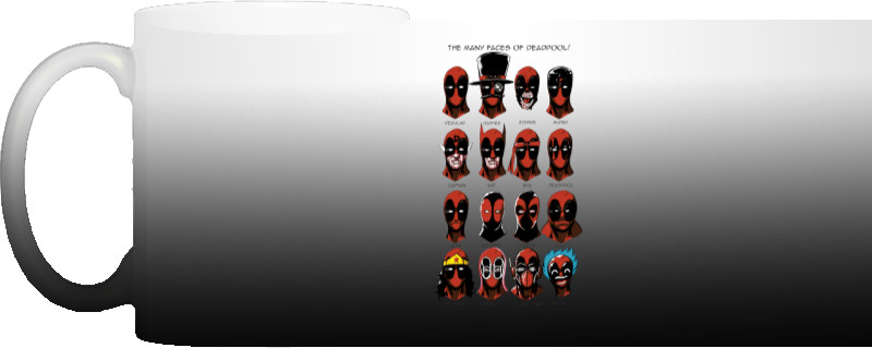 Чашка Хамелеон - The many faces of deadpool - Mfest