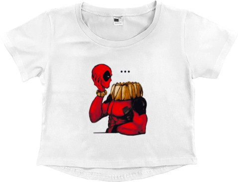 Women's Cropped Premium T-Shirt - Deadpool Шекспир - Mfest