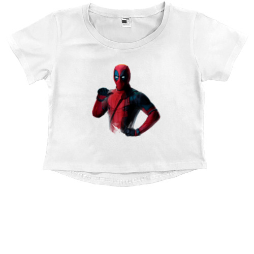 Kids' Premium Cropped T-Shirt - Deadpool 16 - Mfest