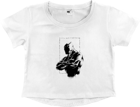 Women's Cropped Premium T-Shirt - Black panther 13 - Mfest