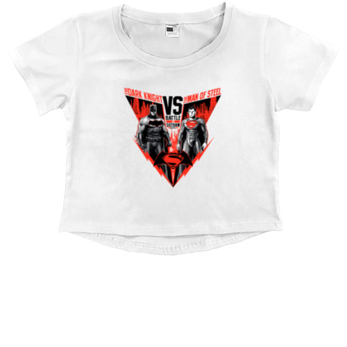 Kids' Premium Cropped T-Shirt - Batman vs Superman 4 - Mfest