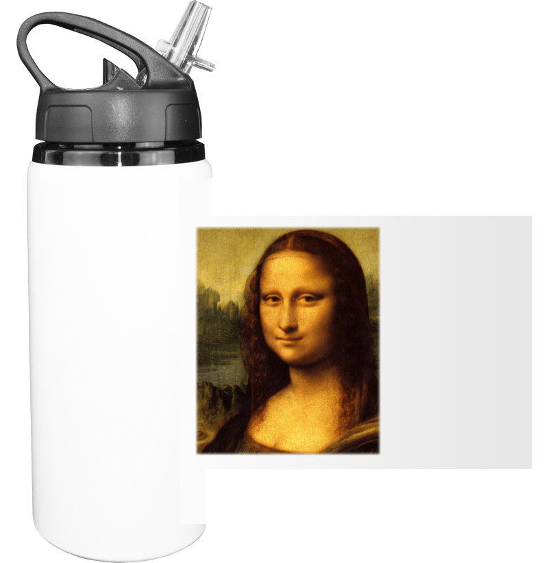 Sport Water Bottle - Leonardo da vinci Mona Lisa - Mfest