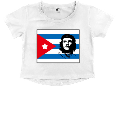 Kids' Premium Cropped T-Shirt - Che Guevara flag - Mfest