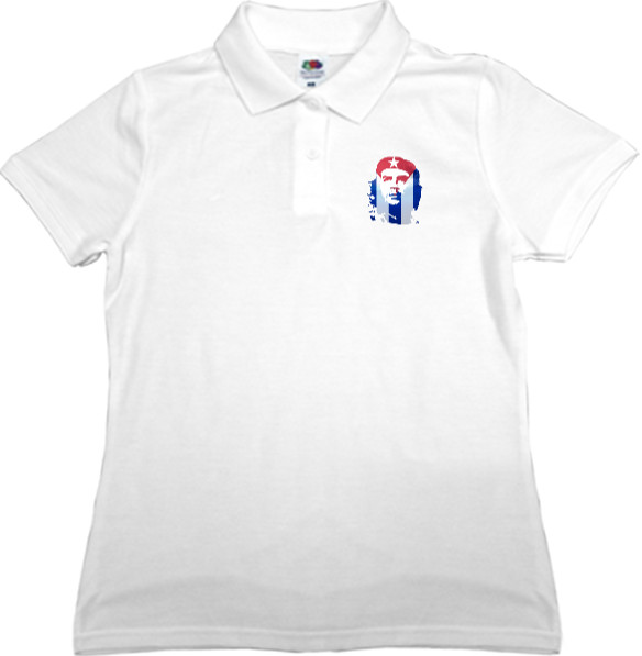 Women's Polo Shirt Fruit of the loom - Che Guevara flag 1 - Mfest