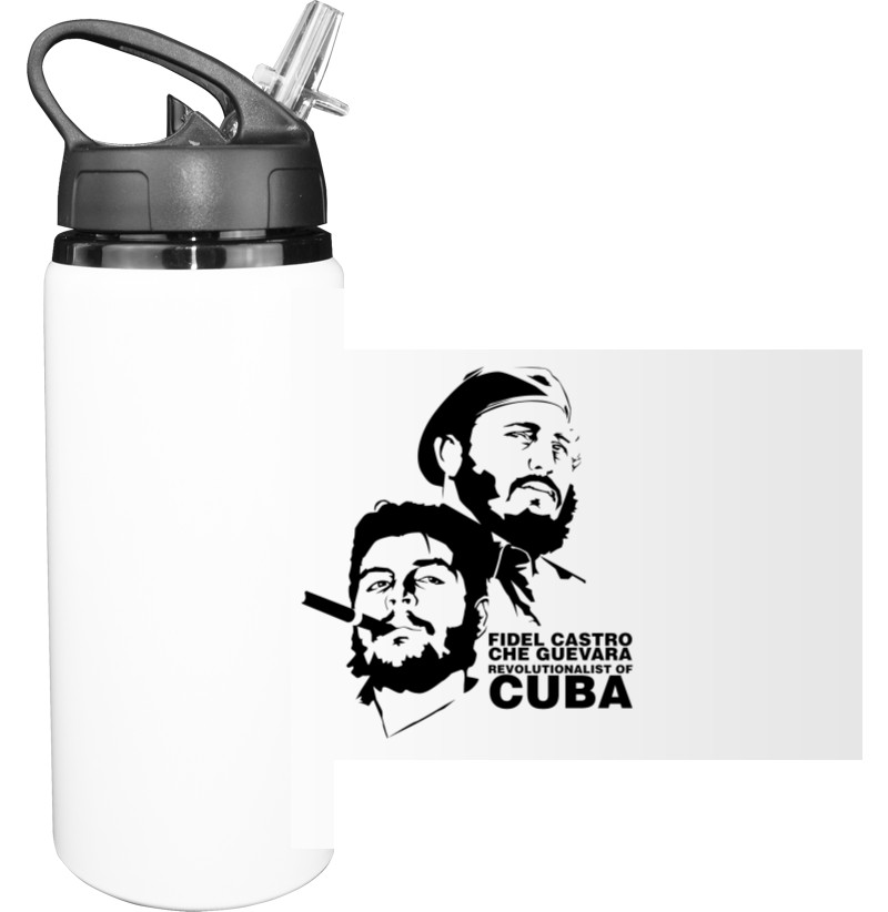 Sport Water Bottle - Che Guevara and Fidel Castro - Mfest