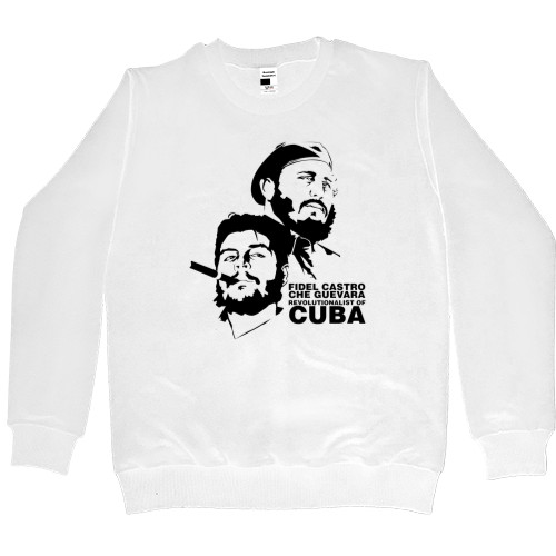 Свитшот Премиум Женский - Che Guevara and Fidel Castro - Mfest