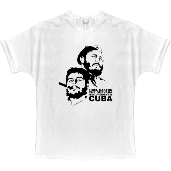 Футболка Оверсайз - Che Guevara and Fidel Castro - Mfest