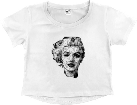 Women's Cropped Premium T-Shirt - Мэрилин Монро - Mfest