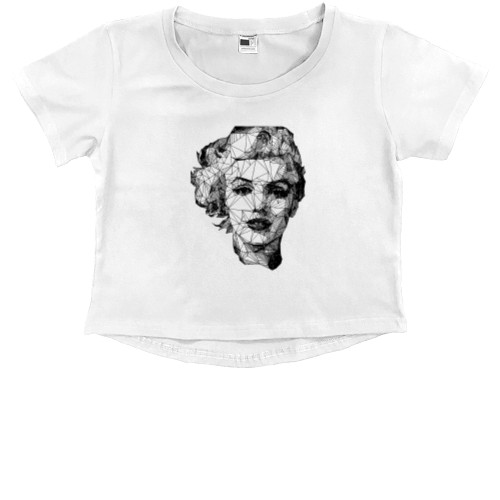 Kids' Premium Cropped T-Shirt - Мэрилин Монро - Mfest