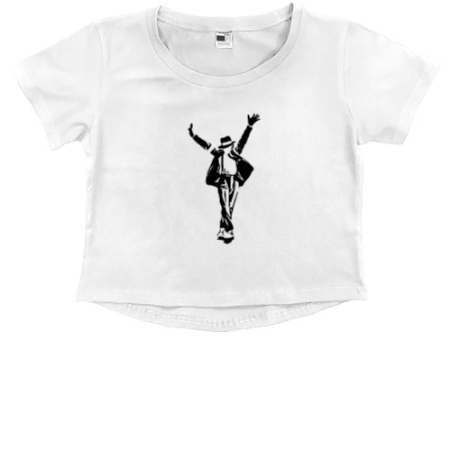 Kids' Premium Cropped T-Shirt - Майкл Джексон 1 - Mfest