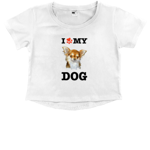 Kids' Premium Cropped T-Shirt - Чихуахуа 2 - Mfest