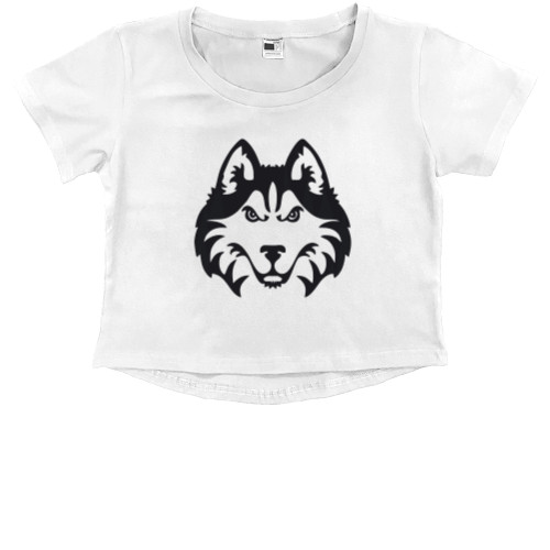 Kids' Premium Cropped T-Shirt - Хаски 8 - Mfest