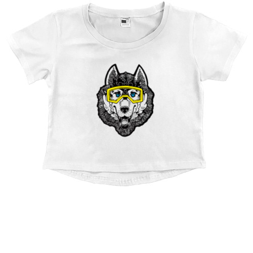 Kids' Premium Cropped T-Shirt - Хаски 5 - Mfest