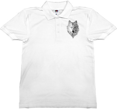 Man's Polo Shirt Fruit of the loom - Dog face - Mfest