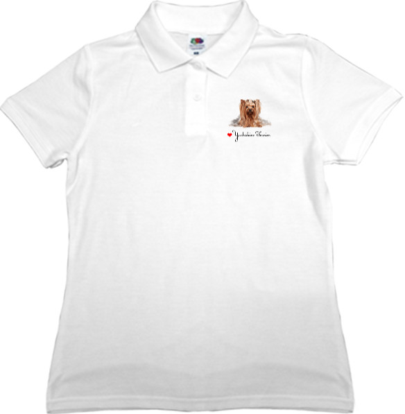 Women's Polo Shirt Fruit of the loom - Йоркширский терьер 2 - Mfest