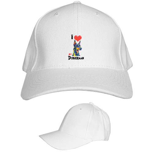 Kids' Baseball Cap 6-panel - Доберман 2 - Mfest