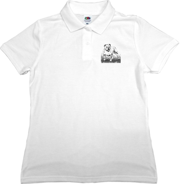 Women's Polo Shirt Fruit of the loom - Английский Бульдог 2 - Mfest