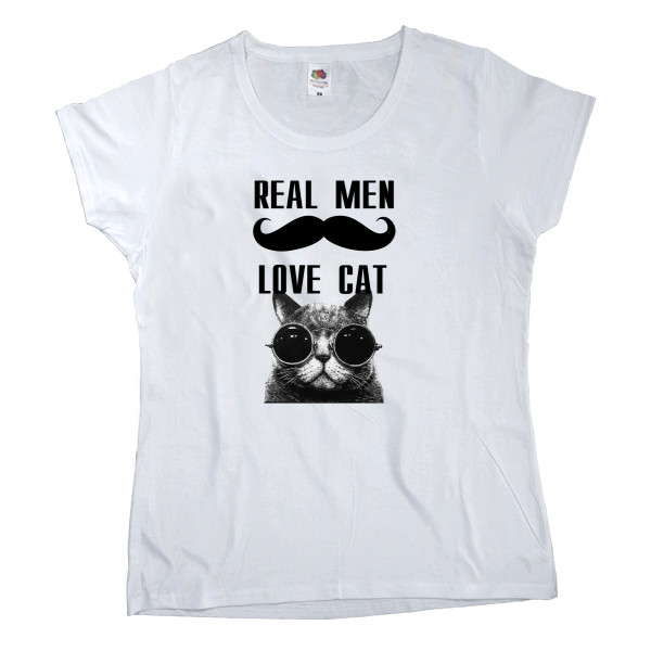 Коты и Кошки - Women's T-shirt Fruit of the loom - Любимый кот 2 - Mfest