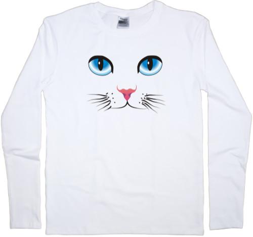 Kids' Longsleeve Shirt - Глазки котика с мордочкой - Mfest