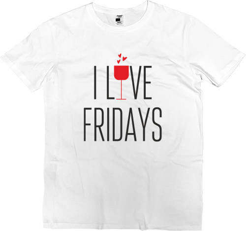 Футболка Премиум Мужская - We love Fridays - Mfest