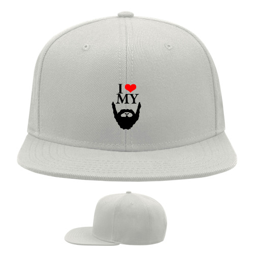 Snapback Baseball Cap - I love my beard - Mfest