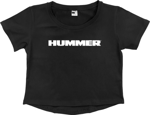 Women's Cropped Premium T-Shirt - Hummer - Mfest