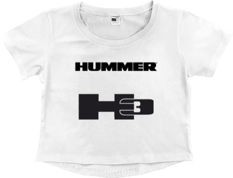 Women's Cropped Premium T-Shirt - Hummer h3 - Mfest