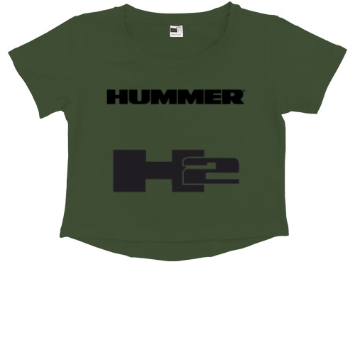 Kids' Premium Cropped T-Shirt - Hummer h2 - Mfest