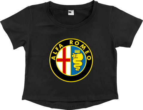 Women's Cropped Premium T-Shirt - Alfa romeo - Mfest