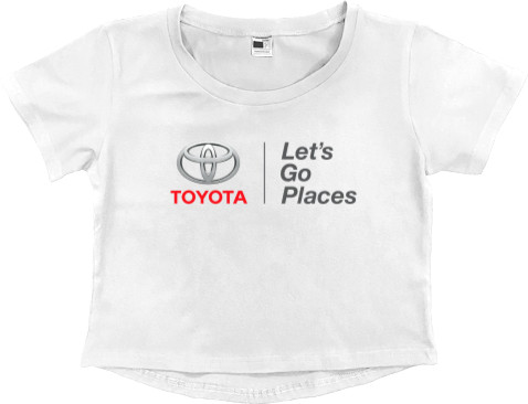 Women's Cropped Premium T-Shirt - Toyota Logo 3 - Mfest