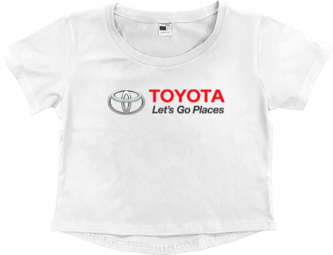 Women's Cropped Premium T-Shirt - Toyota Logo 1 - Mfest