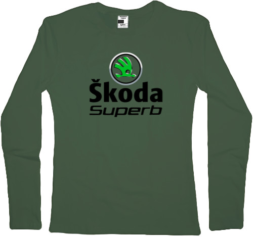 Футболка з Довгим Рукавом Жіноча - Skoda - Logo 18 - Mfest