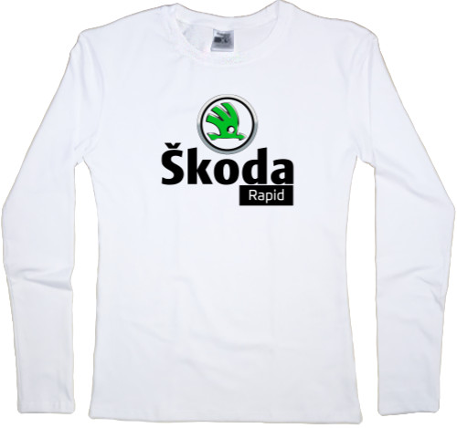 Футболка з Довгим Рукавом Жіноча - Skoda - Logo 16 - Mfest