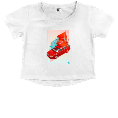 Kids' Premium Cropped T-Shirt - Skoda - Logo 11 - Mfest