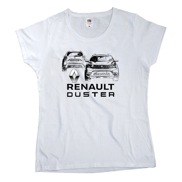 Футболка Классика Женская Fruit of the loom - Renault - Logo 7 - Mfest