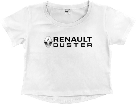 Women's Cropped Premium T-Shirt - Renault - Logo 6 - Mfest