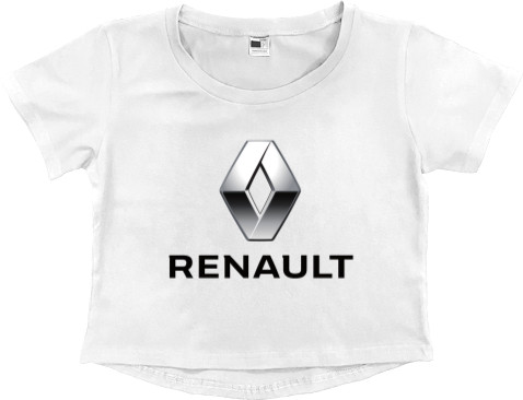 Women's Cropped Premium T-Shirt - Renault - Logo 1 - Mfest