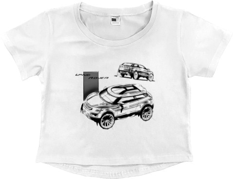 Women's Cropped Premium T-Shirt - Range Rover - Logo 9 - Mfest