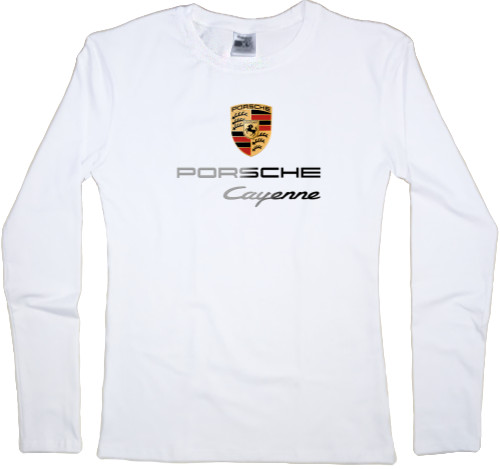 Футболка з Довгим Рукавом Жіноча - Porsche - Logo 19 - Mfest