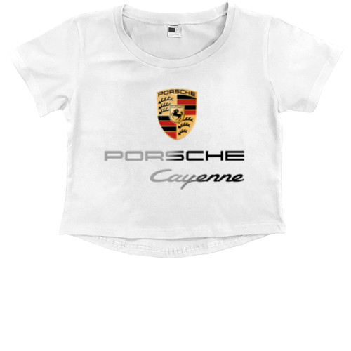 Кроп - топ Премиум Детский - Porsche - Logo 19 - Mfest