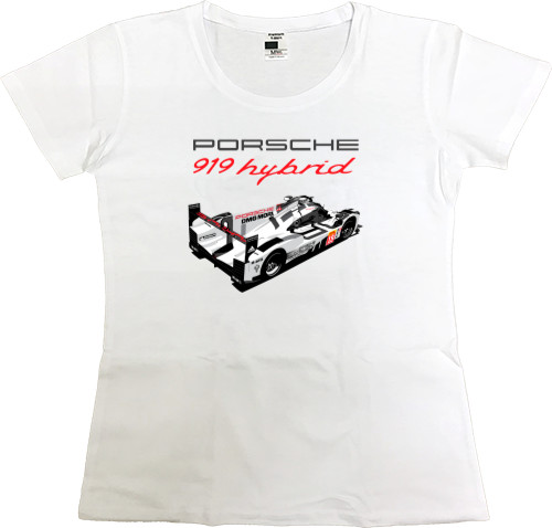 Футболка Премиум Женская - Porsche - Logo 16 - Mfest