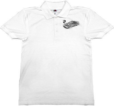 Man's Polo Shirt Fruit of the loom - Porsche - Logo 14 - Mfest