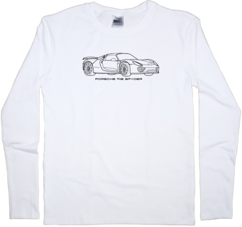 Футболка з Довгим Рукавом Чоловіча - Porsche - Logo 13 - Mfest