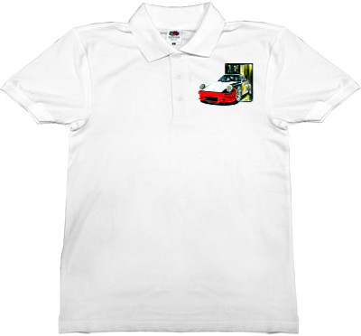 Man's Polo Shirt Fruit of the loom - Porsche - Logo 11 - Mfest