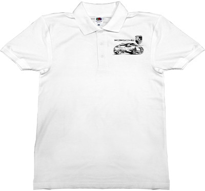 Man's Polo Shirt Fruit of the loom - Porsche - Logo 9 - Mfest