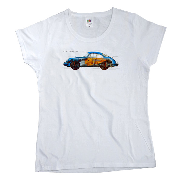 Women's T-shirt Fruit of the loom - Porsche - Logo 8 - Mfest